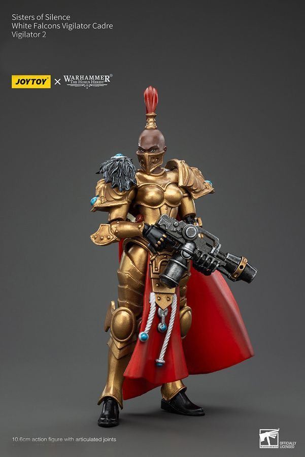 Фігурка з гри Warhammer 40k, Сестри Тиші, Білі Соколи, Віджилатор, JOYTOY, рухома, 10,6 см (WHR 0225)