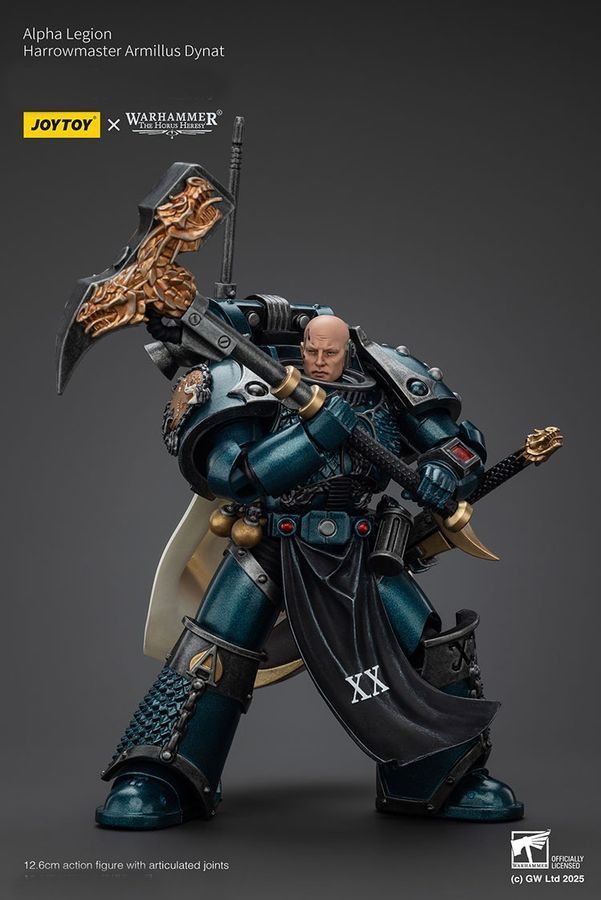 Фігурка з гри Warhammer 40k, Легіон Альфа Харроумастер Арміллус Дінат, JOYTOY, рухома, 12,6 см (WHR 0208)