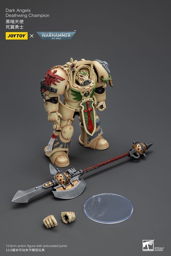 Фигурка из игры Warhammer 40k, Тёмные Ангелы, Чемпион Темных Ангелов, JOYTOY, подвижная, 13,6 см (WHR 0014)