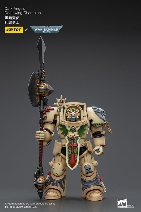 Фигурка из игры Warhammer 40k, Тёмные Ангелы, Чемпион Темных Ангелов, JOYTOY, подвижная, 13,6 см (WHR 0014)