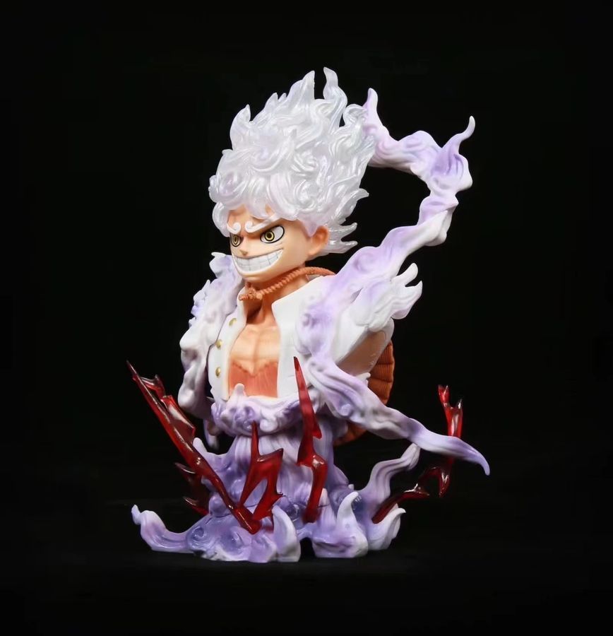 Аніме фігурка One Piece, Ван Піс, Luffy, бюст Луффі Бог сонця Ніка, з підсвічуванням, 17 cм (OP 0158)