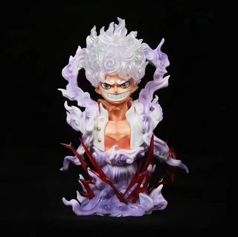 Аніме фігурка One Piece, Ван Піс, Luffy, бюст Луффі Бог сонця Ніка, з підсвічуванням, 17 cм (OP 0158)