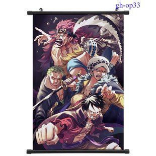 Гобелен аніме One Piece, Ван Піс Декілька персонажів, Ророноа Зоро, Монкі Ді Луффі, Трафальгар Ло, Кіллер, Юстасс Кід, 60х40 см (GABOP 0007)