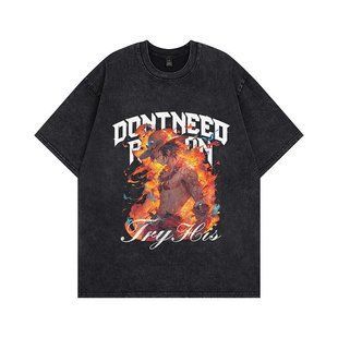 Футболка оверсайз с принтом из аниме Ван Пис, универсальная, хлопок Washed Cotton, размер S (FOP 0013G-S)