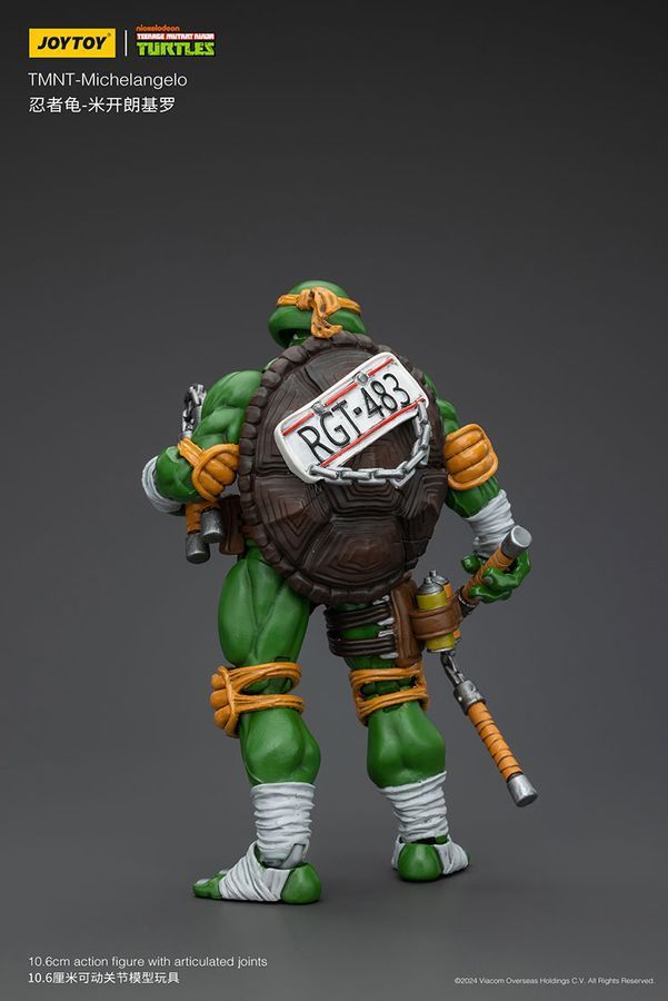 Фигурка Черепашки-Ниндзя TMNT JOYTOY Микеланджело, подвижная, 10,6 см (TMNT 0004)