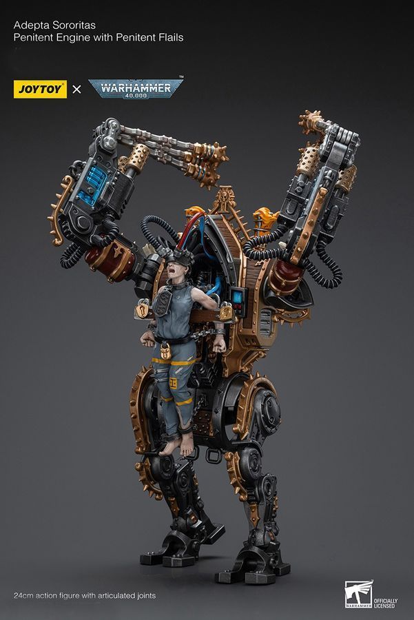 Фигурка из игры Warhammer 40k, Машина покаяния Адепта Сороритас с цепями покаяния, JOYTOY, подвижная, 24 см (WHR 0226)