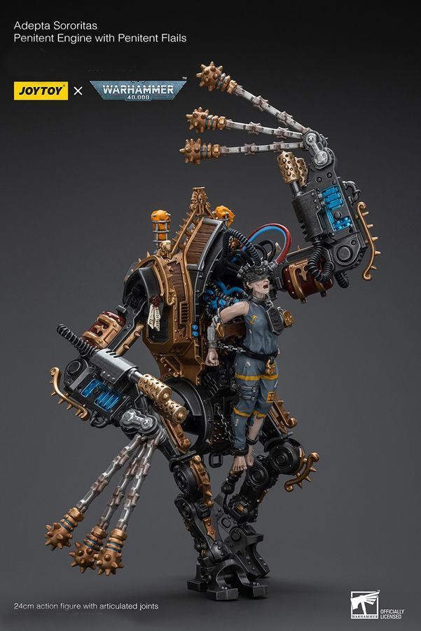 Фигурка из игры Warhammer 40k, Машина покаяния Адепта Сороритас с цепями покаяния, JOYTOY, подвижная, 24 см (WHR 0226)