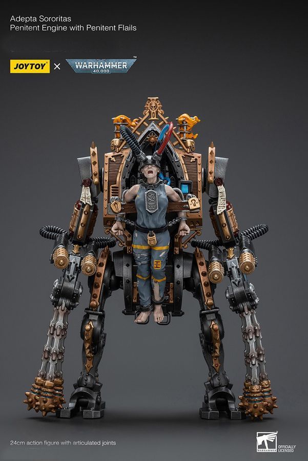 Фигурка из игры Warhammer 40k, Машина покаяния Адепта Сороритас с цепями покаяния, JOYTOY, подвижная, 24 см (WHR 0226)