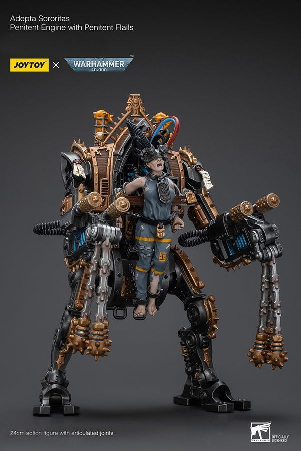 Фигурка из игры Warhammer 40k, Машина покаяния Адепта Сороритас с цепями покаяния, JOYTOY, подвижная, 24 см (WHR 0226)