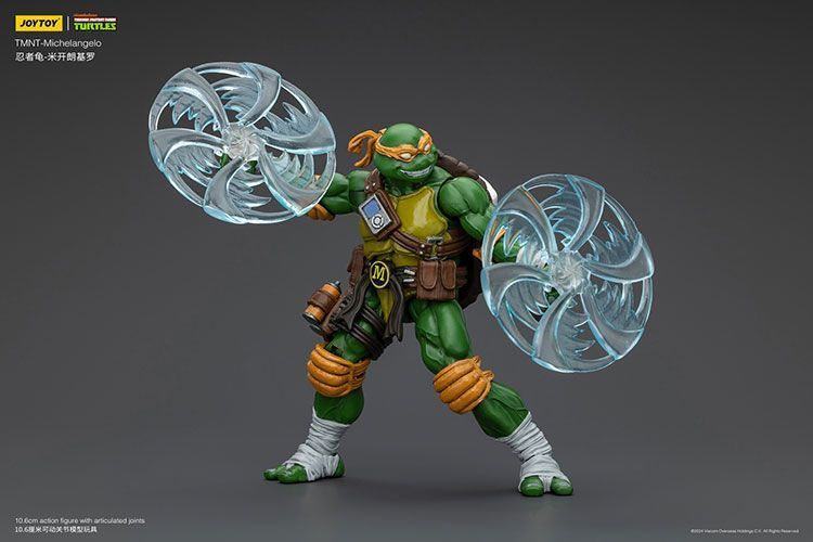Фигурка Черепашки-Ниндзя TMNT JOYTOY Микеланджело, подвижная, 10,6 см (TMNT 0004)