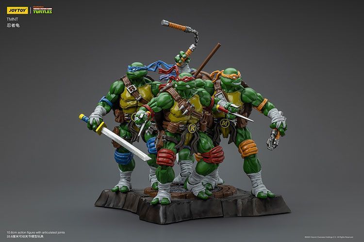 Фигурка Черепашки-Ниндзя TMNT JOYTOY Микеланджело, подвижная, 10,6 см (TMNT 0004)