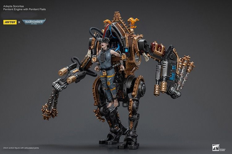 Фигурка из игры Warhammer 40k, Машина покаяния Адепта Сороритас с цепями покаяния, JOYTOY, подвижная, 24 см (WHR 0226)