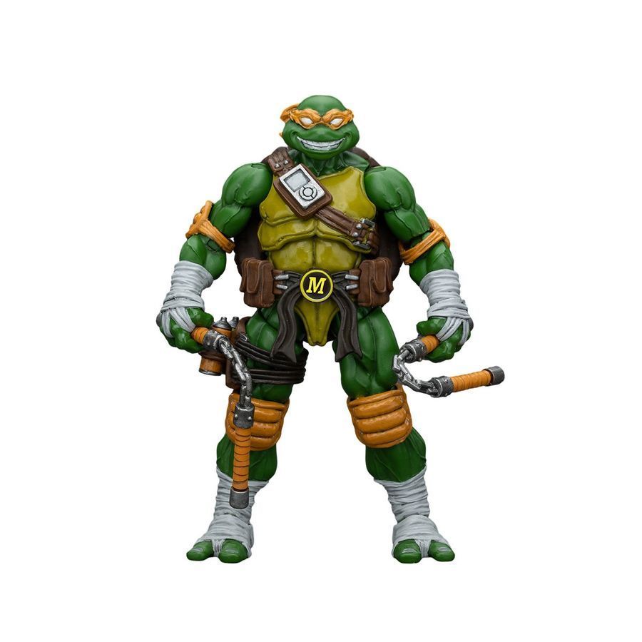 Фигурка Черепашки-Ниндзя TMNT JOYTOY Микеланджело, подвижная, 10,6 см (TMNT 0004)