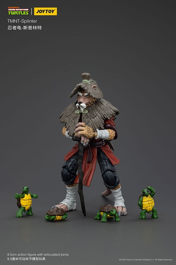 Фигурка Черепашки-Ниндзя TMNT JOYTOY учитель Сплинтер, подвижная, 9,5 см (TMNT 0005)