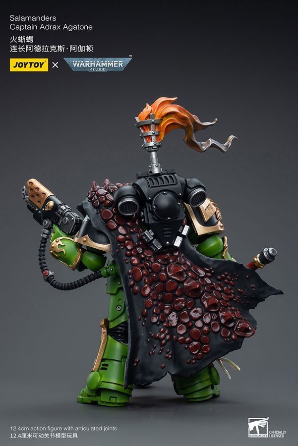 Фигурка из игры Warhammer 40k, Капитан Саламандр Адракс Агатон, JOYTOY, подвижная, 12,4 см (WHR 0033)