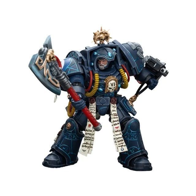 Фигурка из игры Warhammer 40k, Библиотекарь Ультрамаринов в терминаторских доспехах, JOYTOY, подвижная, 14,3 см (WHR 0072)