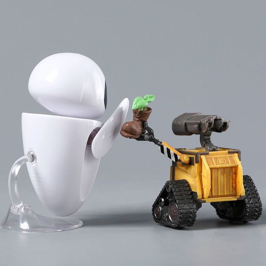 Фігурка з мультфільму WALL-E Валлі та Єва, рухома, 10 см (WAL 0001)