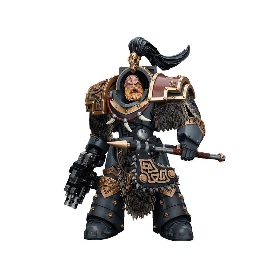 Фигурка из игры Warhammer 40k, Космические Волки Отряд Волчьей Стражи Варагир, JOYTOY, подвижная, 13,6 см (WHR 0122)