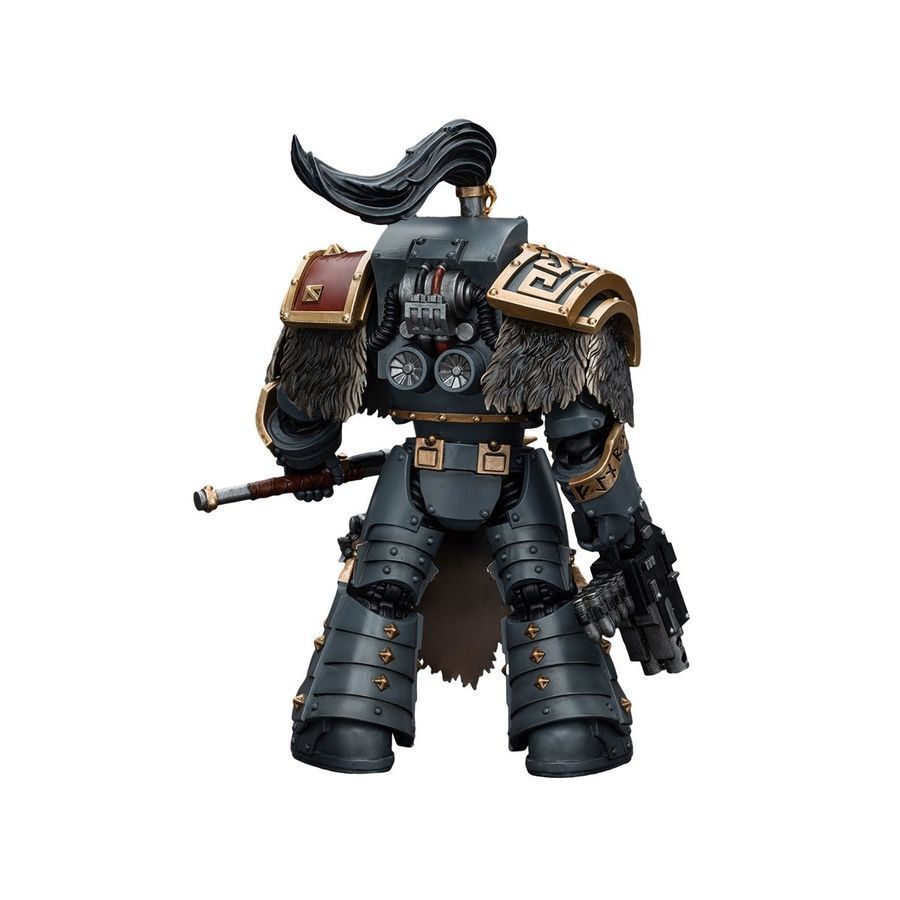 Фигурка из игры Warhammer 40k, Космические Волки Отряд Волчьей Стражи Варагир, JOYTOY, подвижная, 13,6 см (WHR 0122)