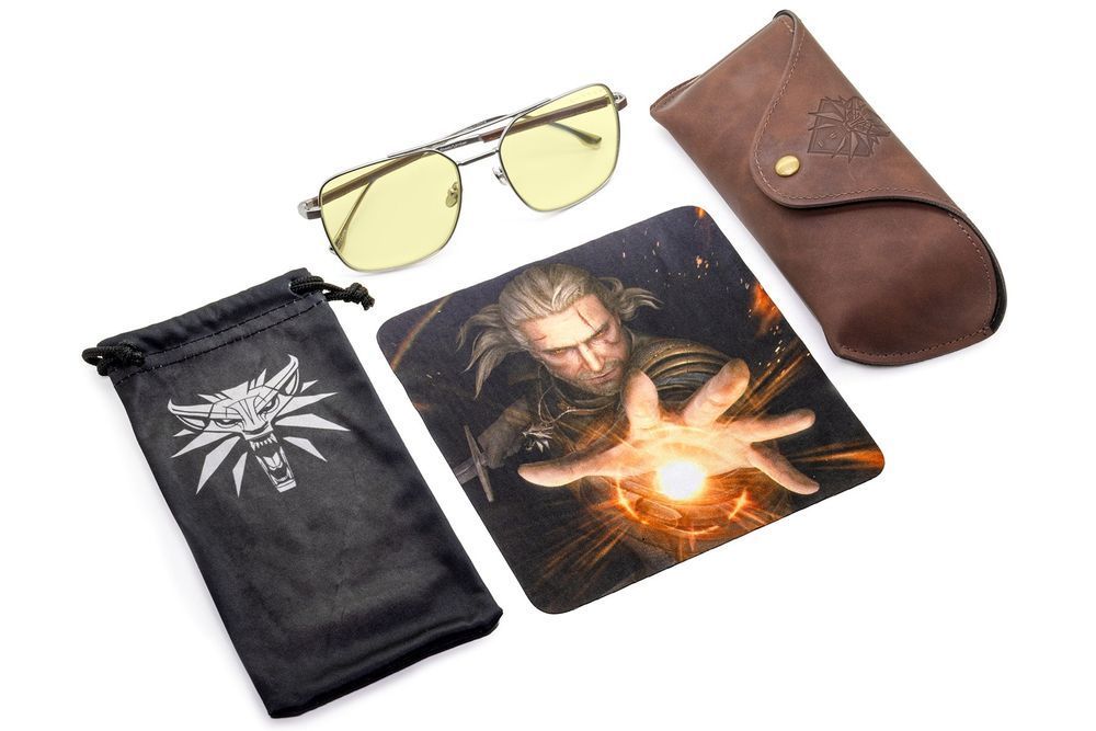 Комп'ютерні окуляри для геймерів Gunnar The Witcher White Wolf Steel/Umber, колекція Відьмак Білий Вовк, Amber (WIT-WLF01)