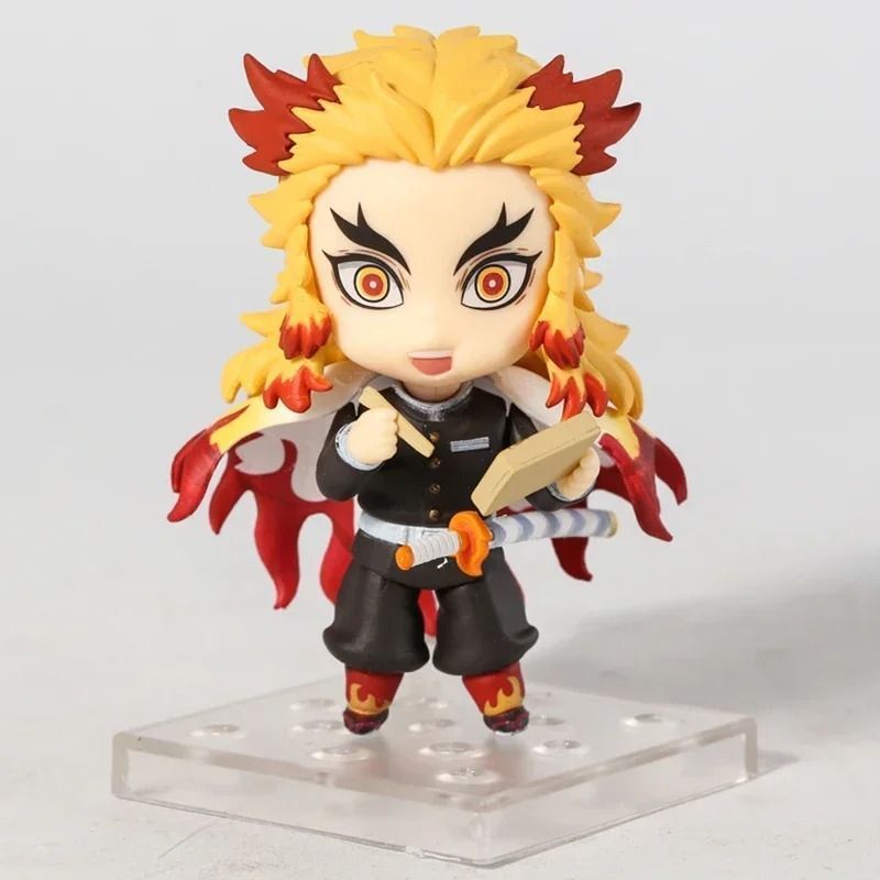 Аніме фігурка нендороїд Клинок розсікаючий демонів Demon Slayer Rengoku Kyoujurou Ренгоку Кьодзюро, рухома, 10 см (BDD 0098)