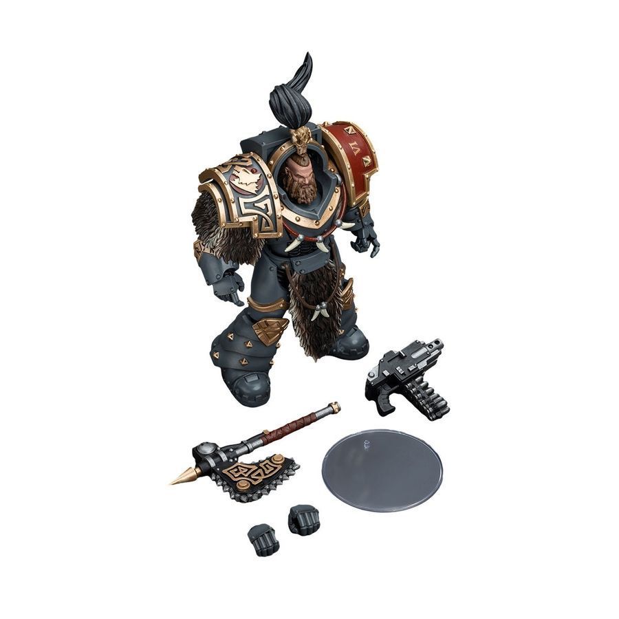 Фигурка из игры Warhammer 40k, Космические Волки Отряд Волчьей Стражи Варагир, JOYTOY, подвижная, 13,6 см (WHR 0123)