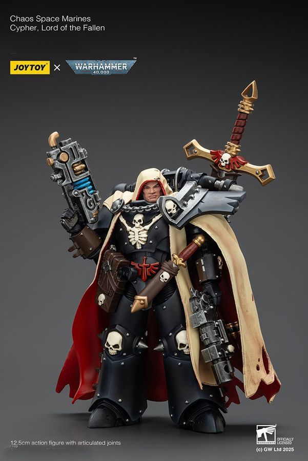 Фігурка з гри Warhammer 40k, Космодесантники Хаосу, Шифр, Володар Падших, JOYTOY, рухлива, 12,5 см (WHR 0229)