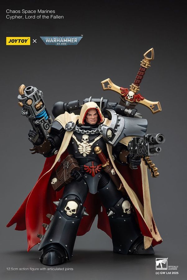 Фігурка з гри Warhammer 40k, Космодесантники Хаосу, Шифр, Володар Падших, JOYTOY, рухлива, 12,5 см (WHR 0229)