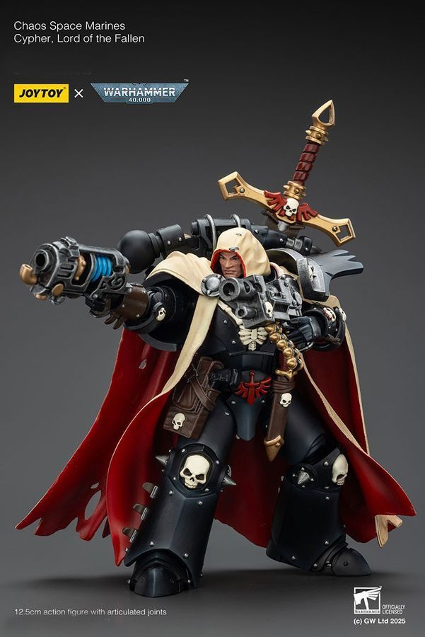 Фігурка з гри Warhammer 40k, Космодесантники Хаосу, Шифр, Володар Падших, JOYTOY, рухлива, 12,5 см (WHR 0229)
