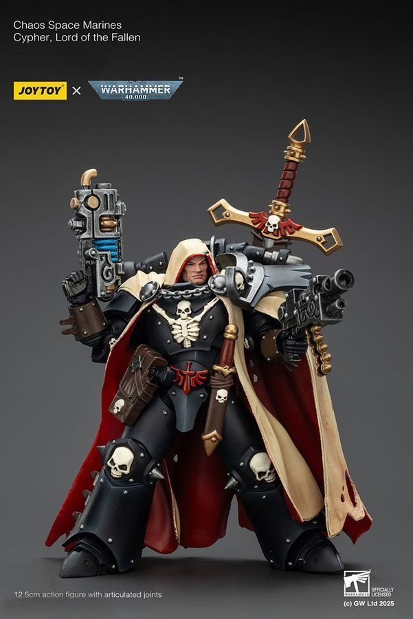 Фігурка з гри Warhammer 40k, Космодесантники Хаосу, Шифр, Володар Падших, JOYTOY, рухлива, 12,5 см (WHR 0229)