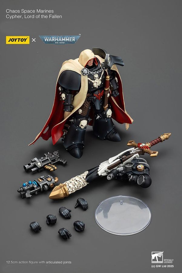 Фігурка з гри Warhammer 40k, Космодесантники Хаосу, Шифр, Володар Падших, JOYTOY, рухлива, 12,5 см (WHR 0229)