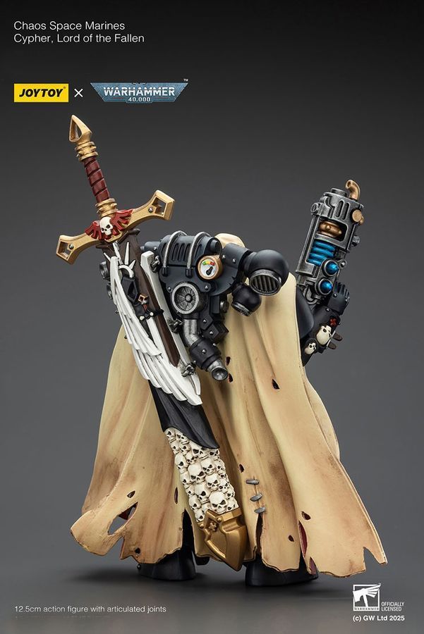 Фігурка з гри Warhammer 40k, Космодесантники Хаосу, Шифр, Володар Падших, JOYTOY, рухлива, 12,5 см (WHR 0229)