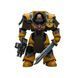 Фигурка из игры Warhammer 40k, Имперские Кулаки Сержант Легиона Катафрактии с силовым мечом, JOYTOY, подвижная, 13,6 см (WHR 0074)