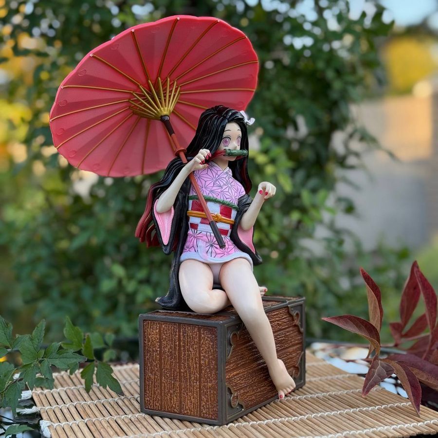 Аніме фігурка Demon Slayer Клинок розсікаючий демонів Kamado Nezuko, Незуко з парасолькою, 30 см (BDD 0092)
