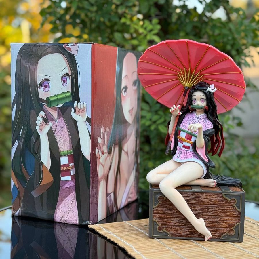 Аніме фігурка Demon Slayer Клинок розсікаючий демонів Kamado Nezuko, Незуко з парасолькою, 30 см (BDD 0092)