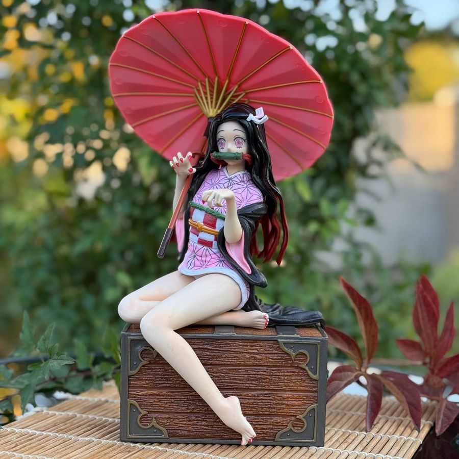 Аніме фігурка Demon Slayer Клинок розсікаючий демонів Kamado Nezuko, Незуко з парасолькою, 30 см (BDD 0092)