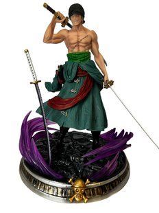 Аніме фігурка Ван Піс, One Piece Ророноа Зоро, тримічковий стиль, 37 см (OP 0111)