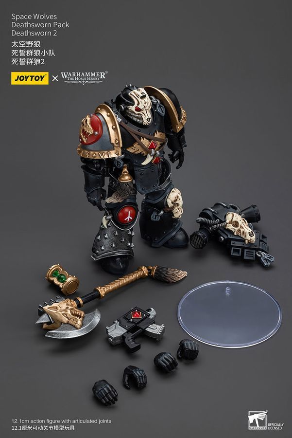 Фигурка из игры Warhammer 40k, Космические Волки отряд Присягнувшие Смерти, JOYTOY, подвижная, 12,1 см (WHR 0125)