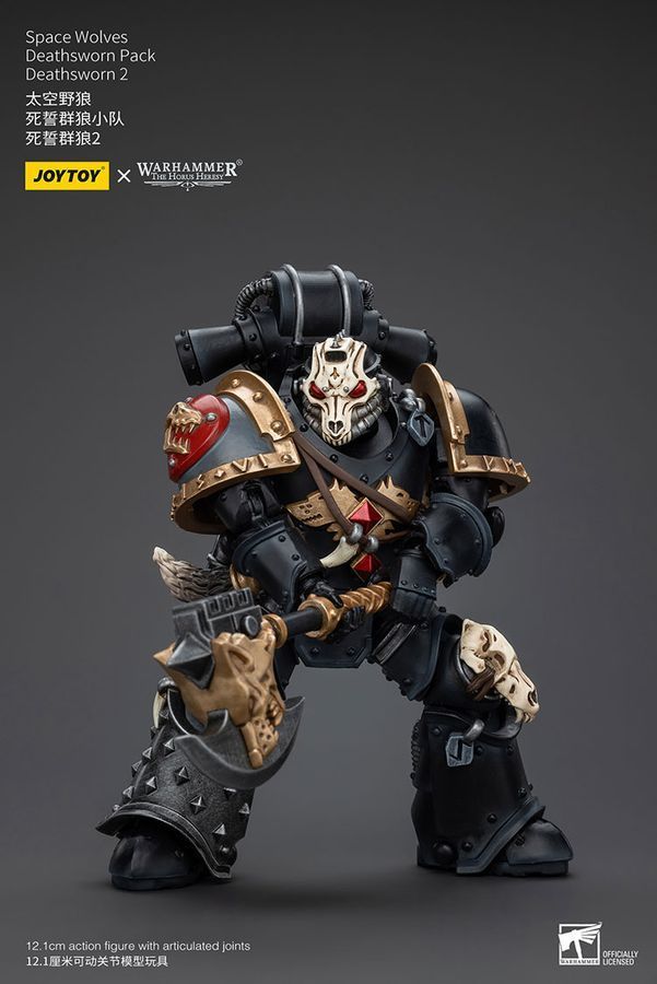 Фигурка из игры Warhammer 40k, Космические Волки отряд Присягнувшие Смерти, JOYTOY, подвижная, 12,1 см (WHR 0125)