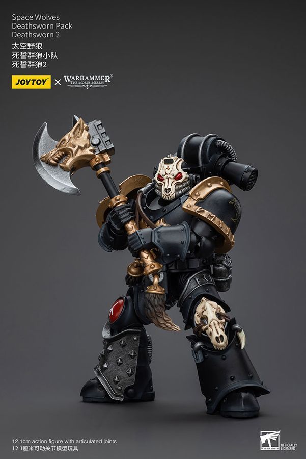 Фигурка из игры Warhammer 40k, Космические Волки отряд Присягнувшие Смерти, JOYTOY, подвижная, 12,1 см (WHR 0125)