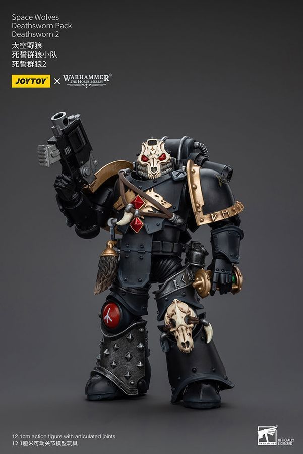 Фигурка из игры Warhammer 40k, Космические Волки отряд Присягнувшие Смерти, JOYTOY, подвижная, 12,1 см (WHR 0125)
