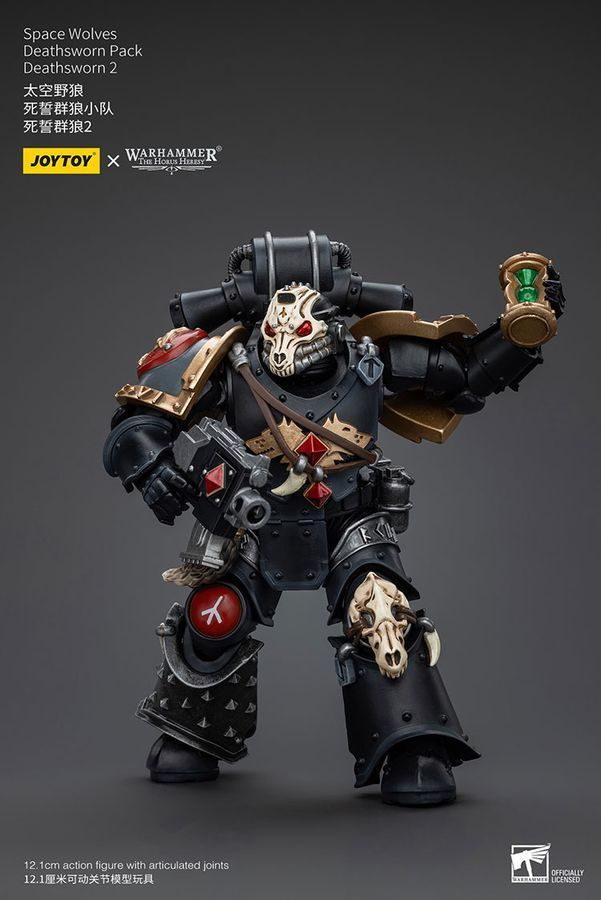 Фигурка из игры Warhammer 40k, Космические Волки отряд Присягнувшие Смерти, JOYTOY, подвижная, 12,1 см (WHR 0125)