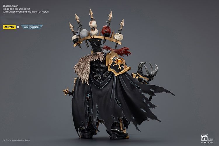 Фигурка из игры Warhammer 40k, Космодесантники Хаоса Абаддон Опустошитель, JOYTOY, подвижная, 16,2 см (WHR 0230)