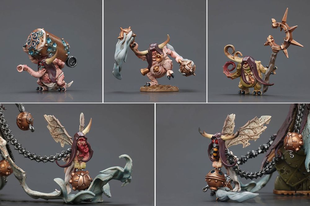 Фигурка из игры Warhammer 40k, Гвардия Смерти, Мортарион, демонический примарх Нургла, JOYTOY, подвижная, 21,2 см (WHR 0231)