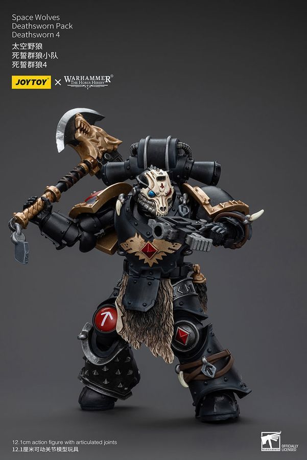 Фигурка из игры Warhammer 40k, Космические Волки отряд Присягнувшие Смерти, JOYTOY, подвижная, 12,1 см (WHR 0126)