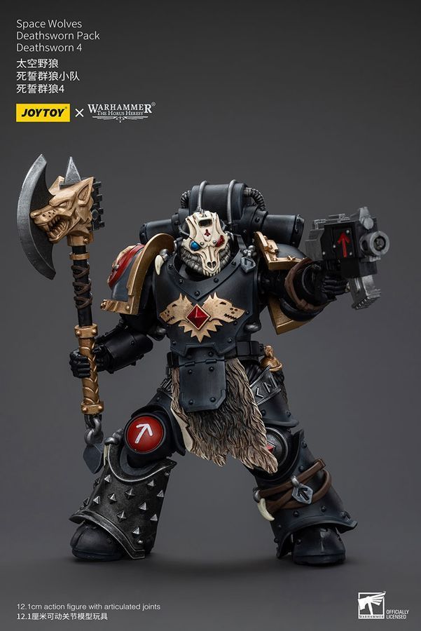 Фигурка из игры Warhammer 40k, Космические Волки отряд Присягнувшие Смерти, JOYTOY, подвижная, 12,1 см (WHR 0126)