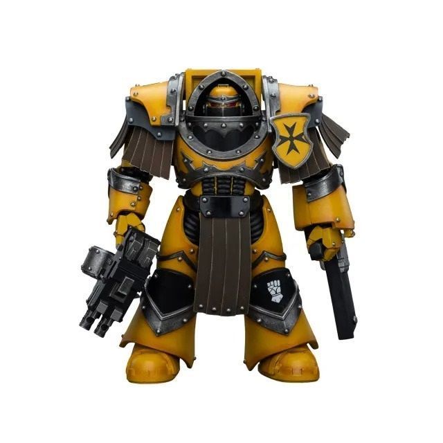 Фигурка из игры Warhammer 40k, Имперские Кулаки Сержант Легиона Катафрактии с Цепным кулаком, JOYTOY, подвижная, 13,6 см (WHR 0076)