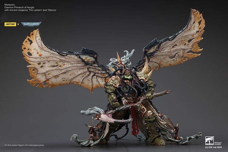 Фигурка из игры Warhammer 40k, Гвардия Смерти, Мортарион, демонический примарх Нургла, JOYTOY, подвижная, 21,2 см (WHR 0231)