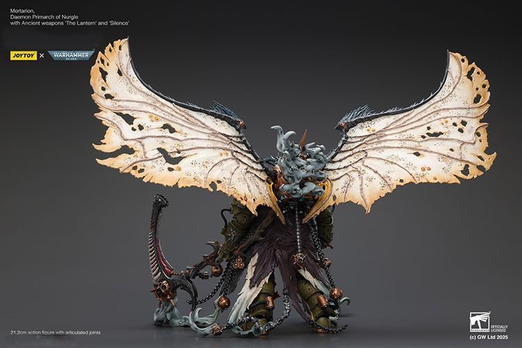 Фигурка из игры Warhammer 40k, Гвардия Смерти, Мортарион, демонический примарх Нургла, JOYTOY, подвижная, 21,2 см (WHR 0231)