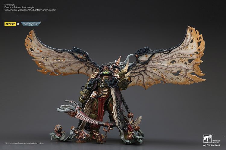 Фигурка из игры Warhammer 40k, Гвардия Смерти, Мортарион, демонический примарх Нургла, JOYTOY, подвижная, 21,2 см (WHR 0231)